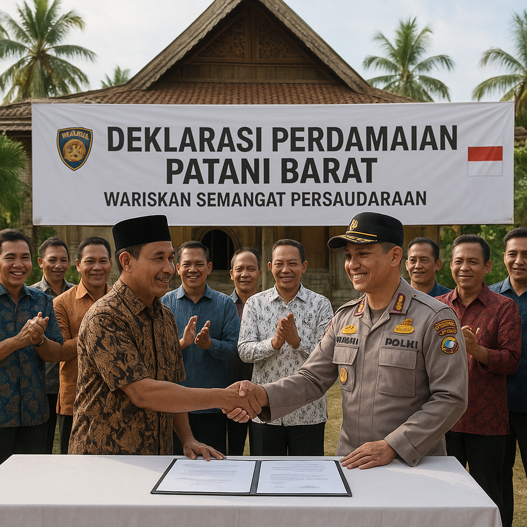 Wariskan Semangat Persaudaraan, Polda Gelar Deklarasi Perdamaian Patani Barat