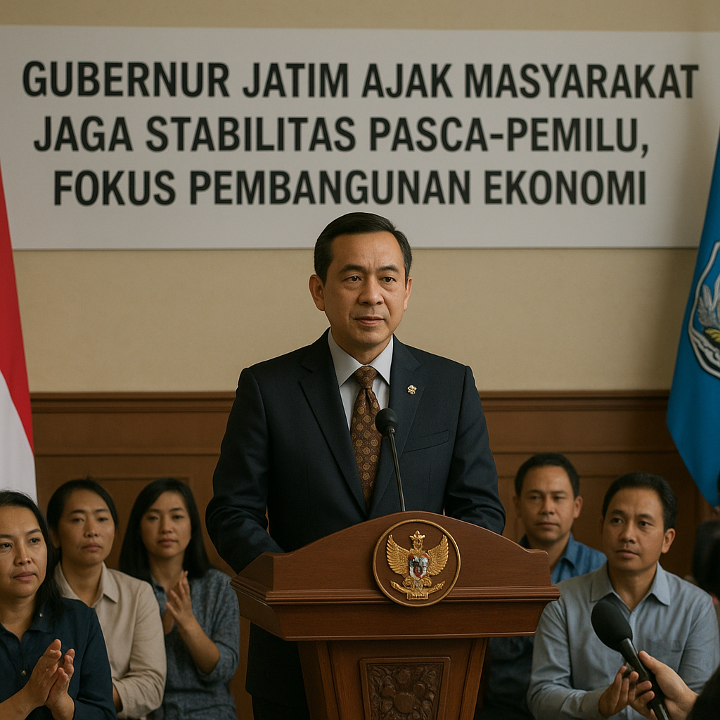 Gubernur Jatim Ajak Masyarakat Jaga Stabilitas Pasca-Pemilu, Fokus Pembangunan Ekonomi
