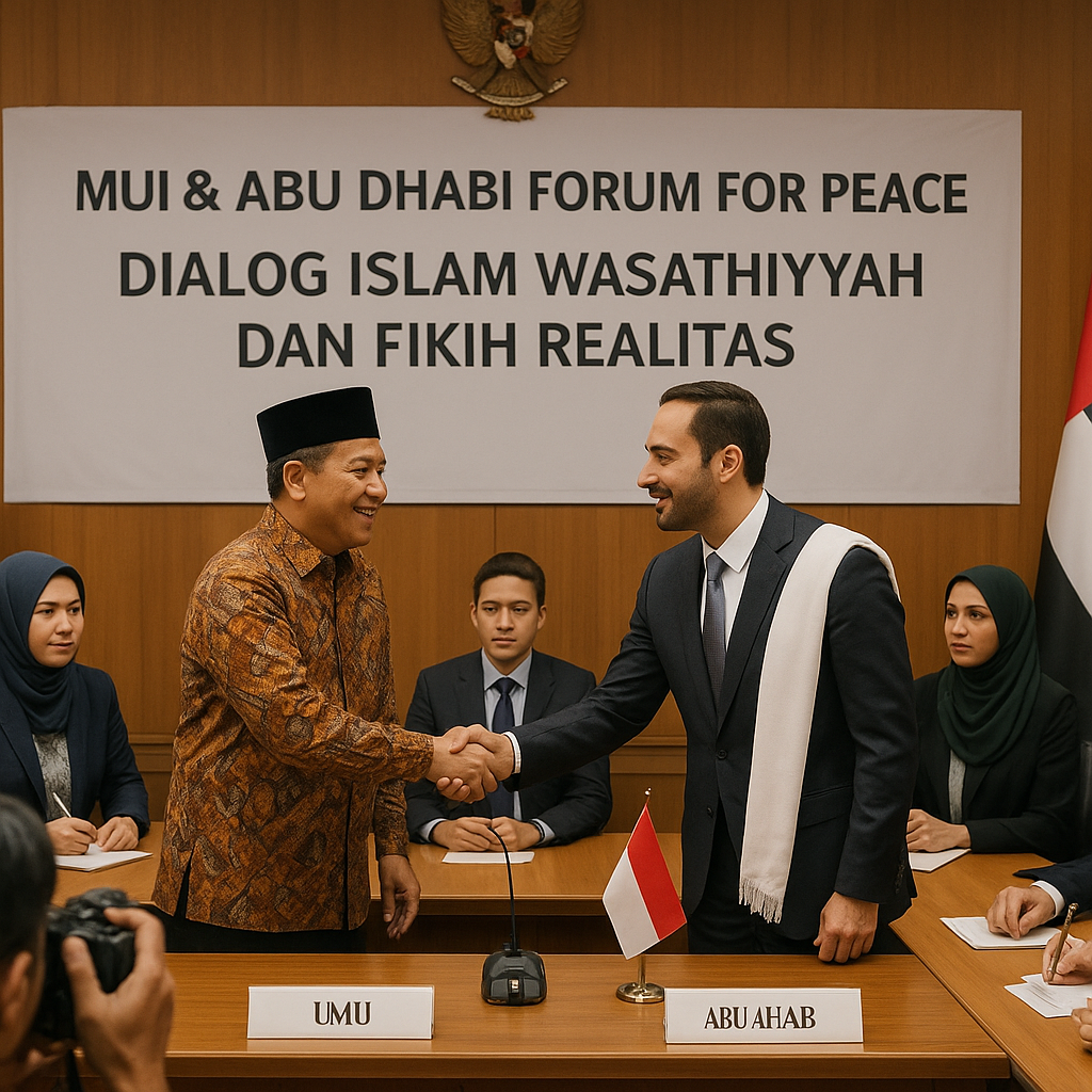 MUI dan Abu Dhabi Forum for Peace Bahas Islam Wasathiyyah, Perdamaian, dan Fikih Realitas