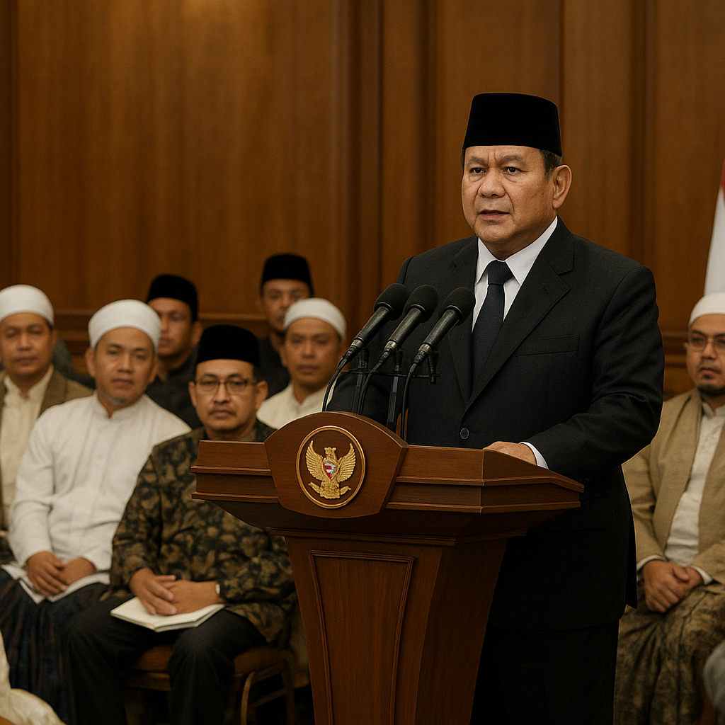 Presiden Prabowo Paparkan Strategi Dorong Perdamaian Timur Tengah di Hadapan Ulama dan Ormas Islam
