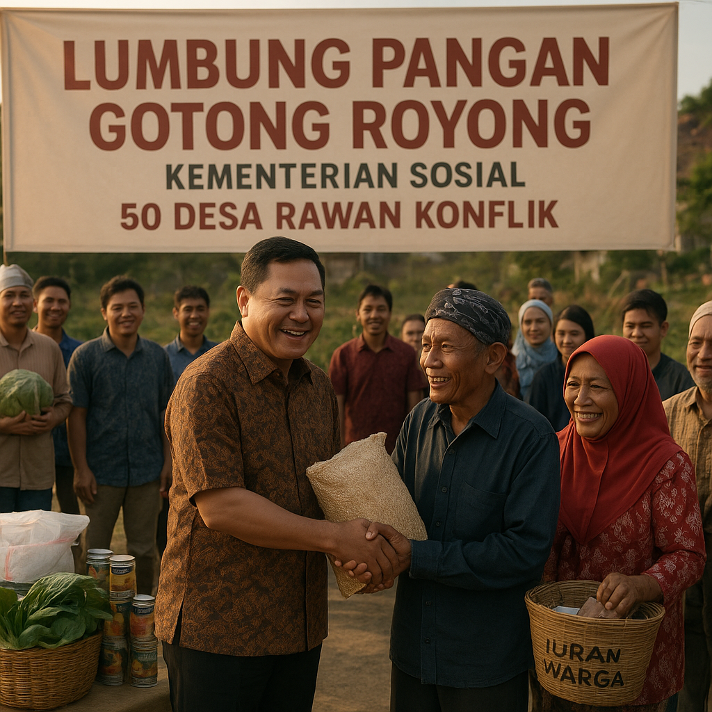 Menteri Sosial Canangkan Program Bantuan Pangan Berbasis Gotong Royong untuk Daerah Rawan Konflik