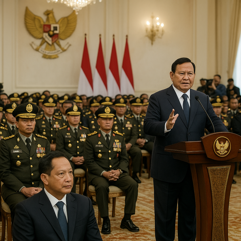 Mendagri Tito Hadiri Penyampaian Taklimat Presiden kepada 800 Perwira Tinggi TNI-Polri