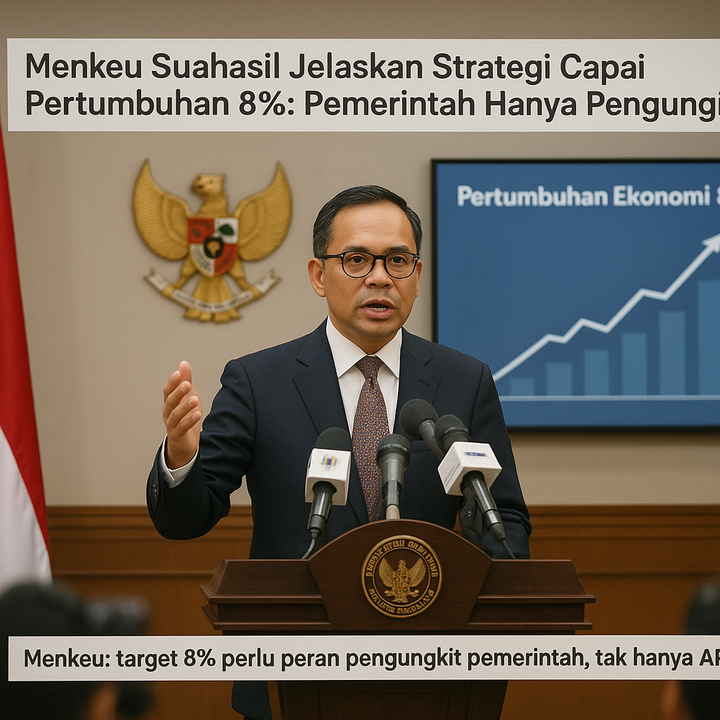 Menkeu Suahasil Jelaskan Strategi Capai Pertumbuhan 8%: Pemerintah Hanya Pengungkit