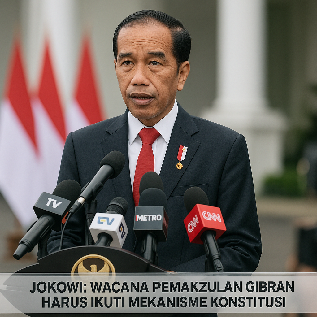 Jokowi: Wacana Pemakzulan Gibran Harus Ikuti Mekanisme Konstitusi
