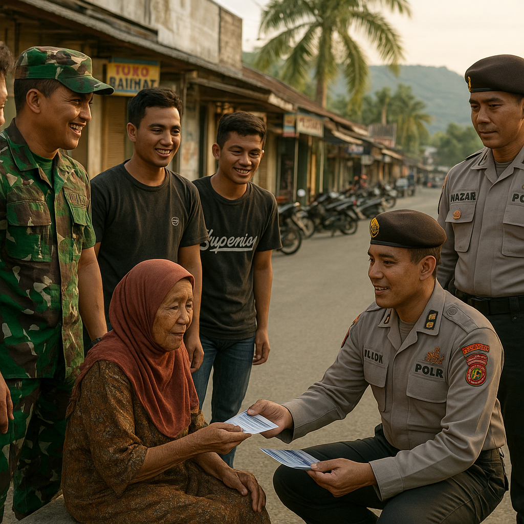 Polisi dan TNI Gelar Patroli Dialogis di Poso untuk Jaga Stabilitas