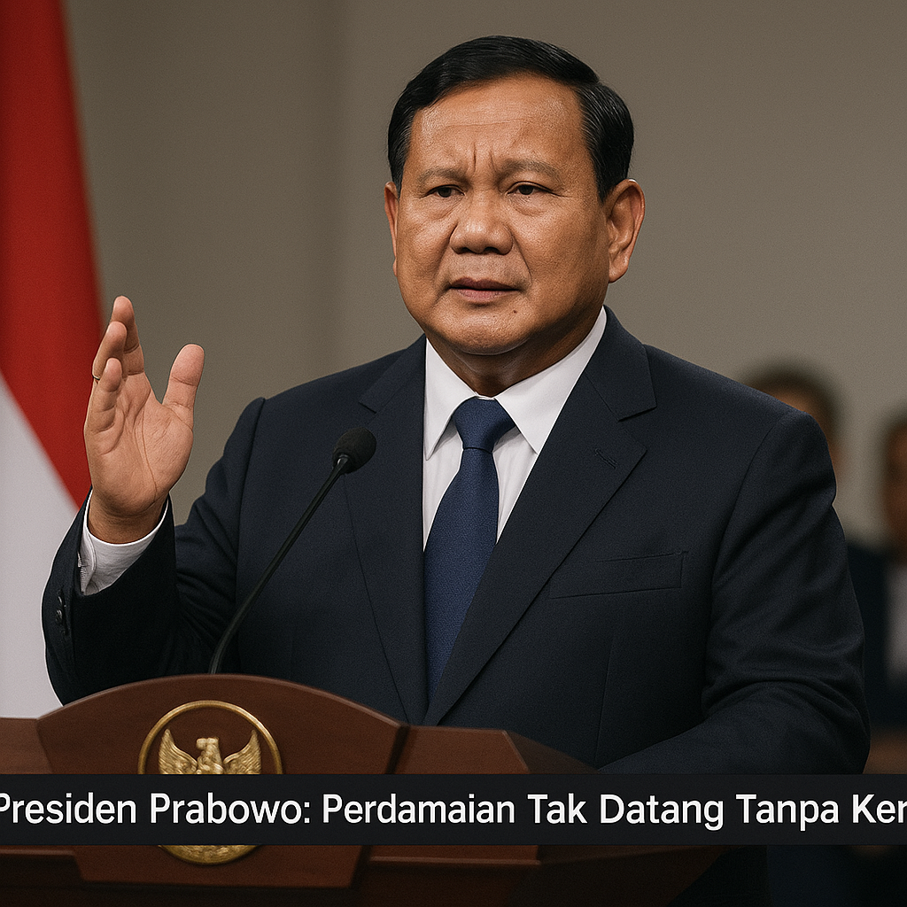 Presiden Prabowo: Perdamaian Tak Datang Tanpa Kerja Keras