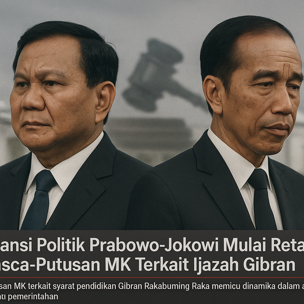 Aliansi Politik Prabowo-Jokowi Mulai Retak? Pasca-Putusan MK Terkait Ijazah Gibran