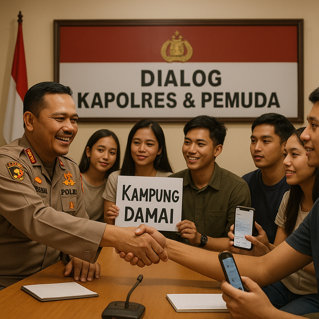 Kapolres Poso dan Pemuda Sepakat Bentuk Kampung Damai di Media Sosial