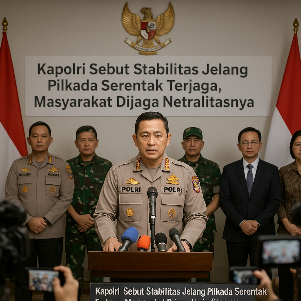 Kapolri Sebut Stabilitas Jelang Pilkada Serentak Terjaga, Masyarakat Dijaga Netralitasnya