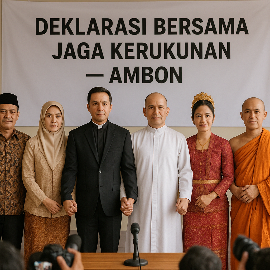 Tokoh Lintas Agama di Ambon Gelar Deklarasi Bersama Jaga Kerukunan