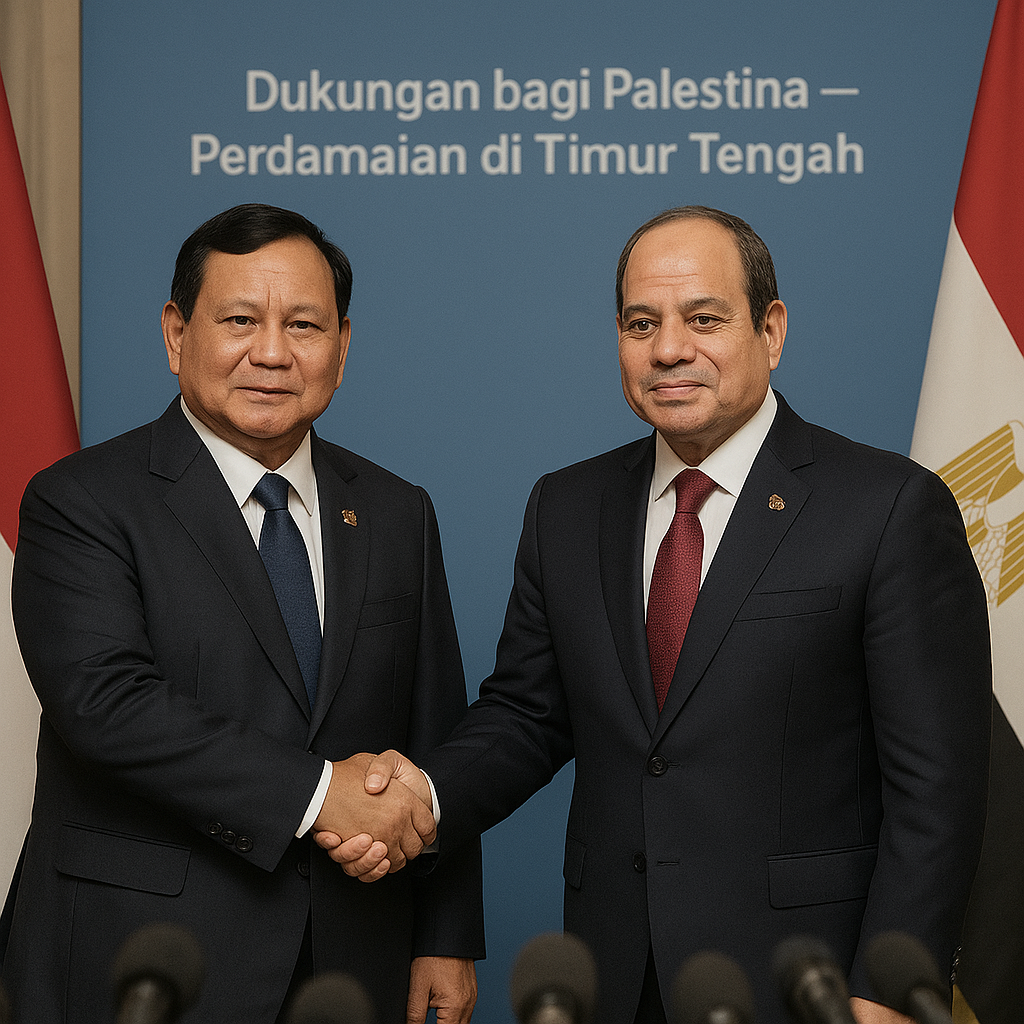 Indonesia–Mesir Tegaskan Dukungan bagi Palestina dan Dorong Perdamaian di Timur Tengah