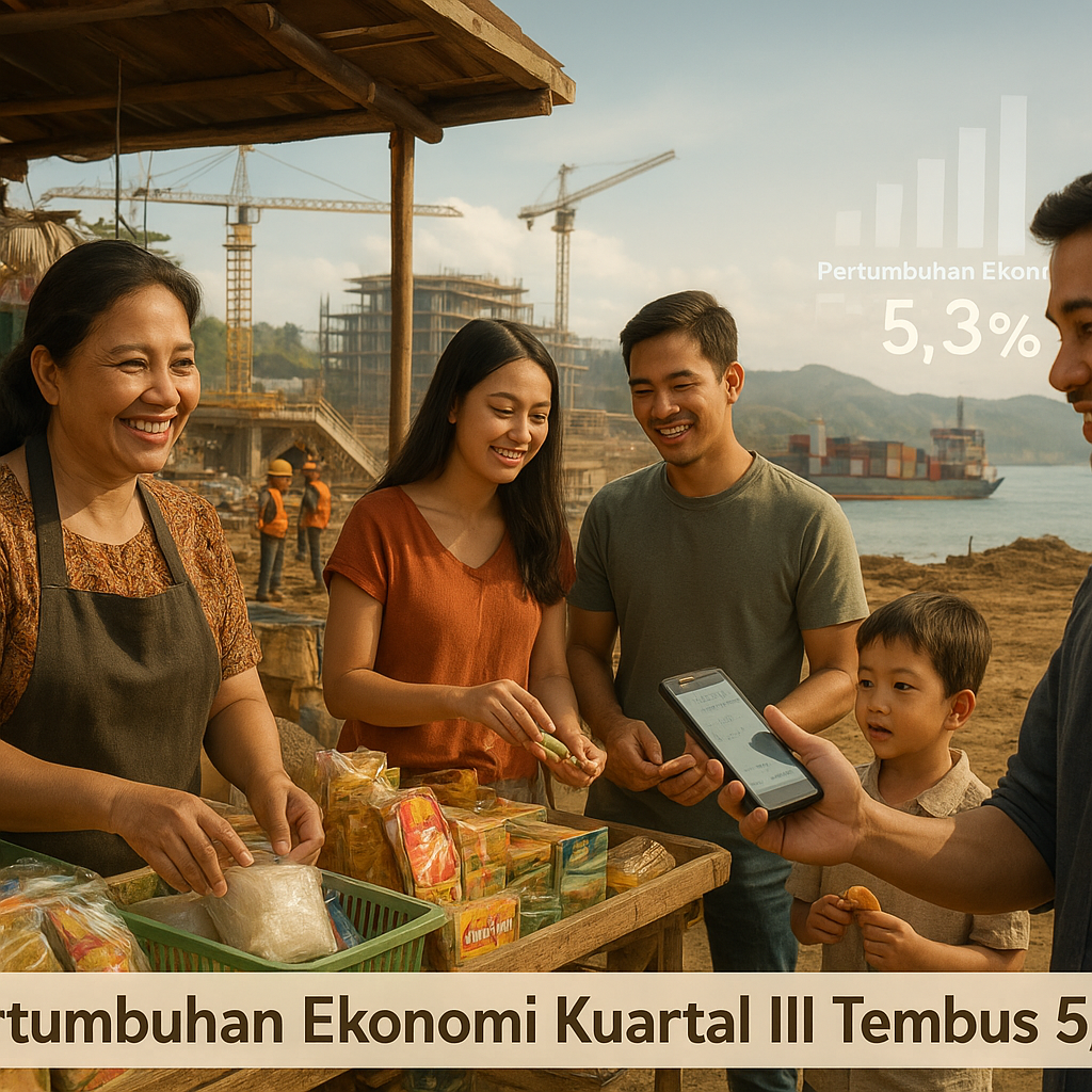 Pertumbuhan Ekonomi Kuartal III Tembus 5,3%, Didorong Konsumsi dan Investasi Daerah