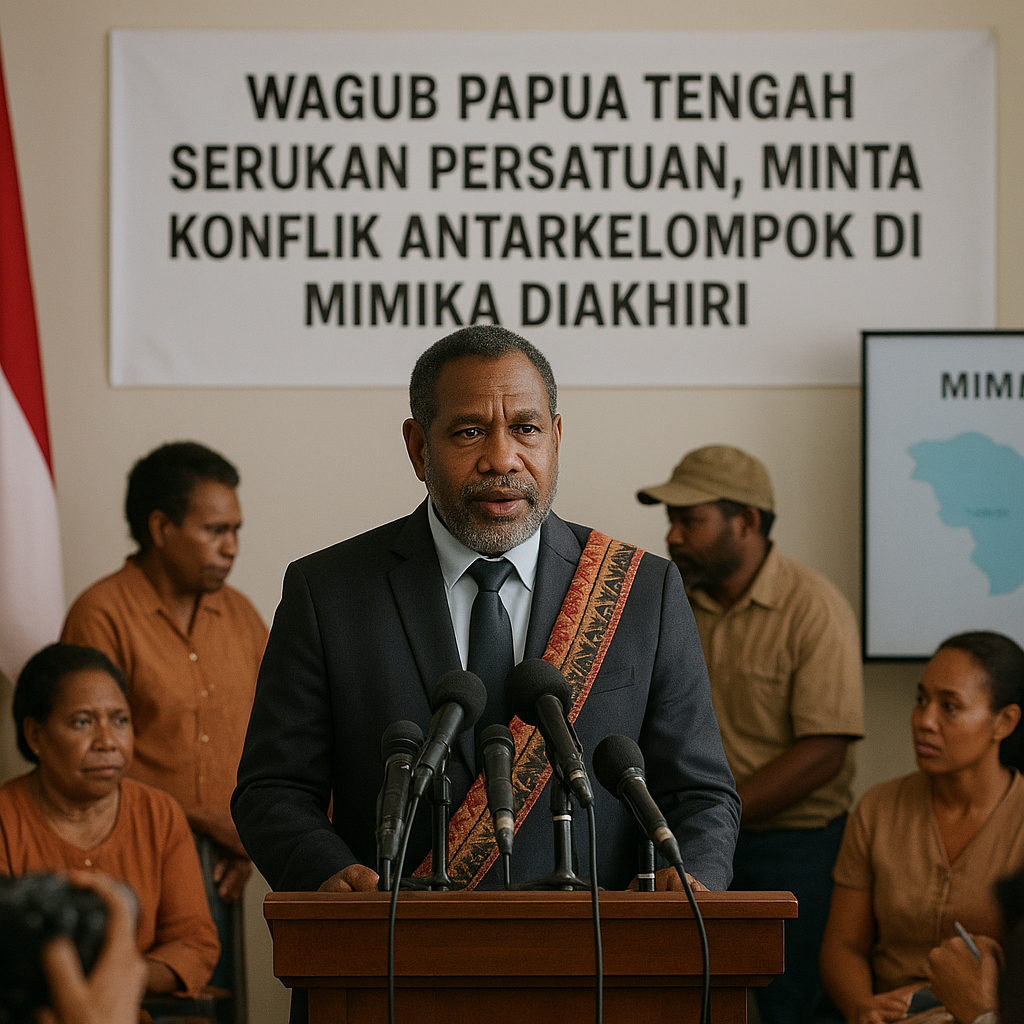 Wagub Papua Tengah Serukan Persatuan, Minta Konflik Antarkelompok di Mimika Diakhiri