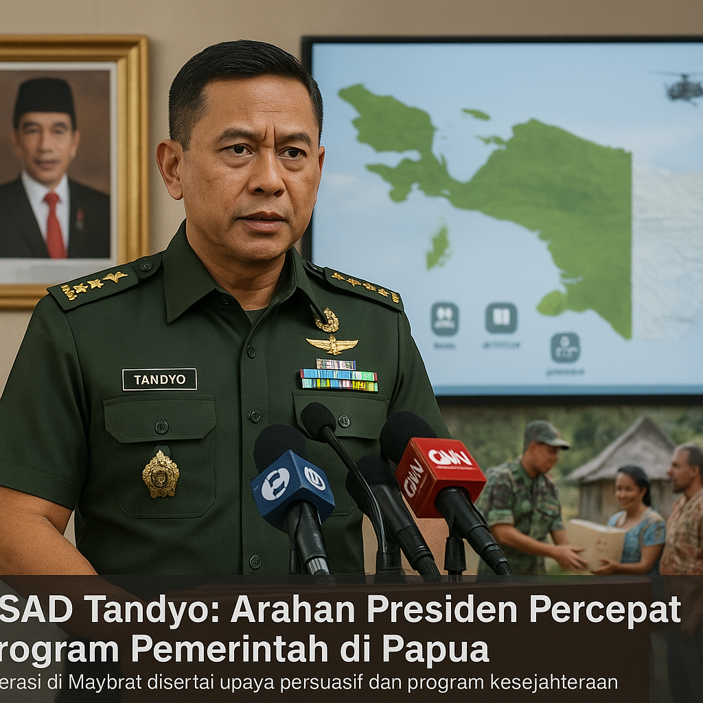 KSAD Tandyo Ungkap Arahan Prabowo Percepat Program Pemerintah hingga soal Papua
