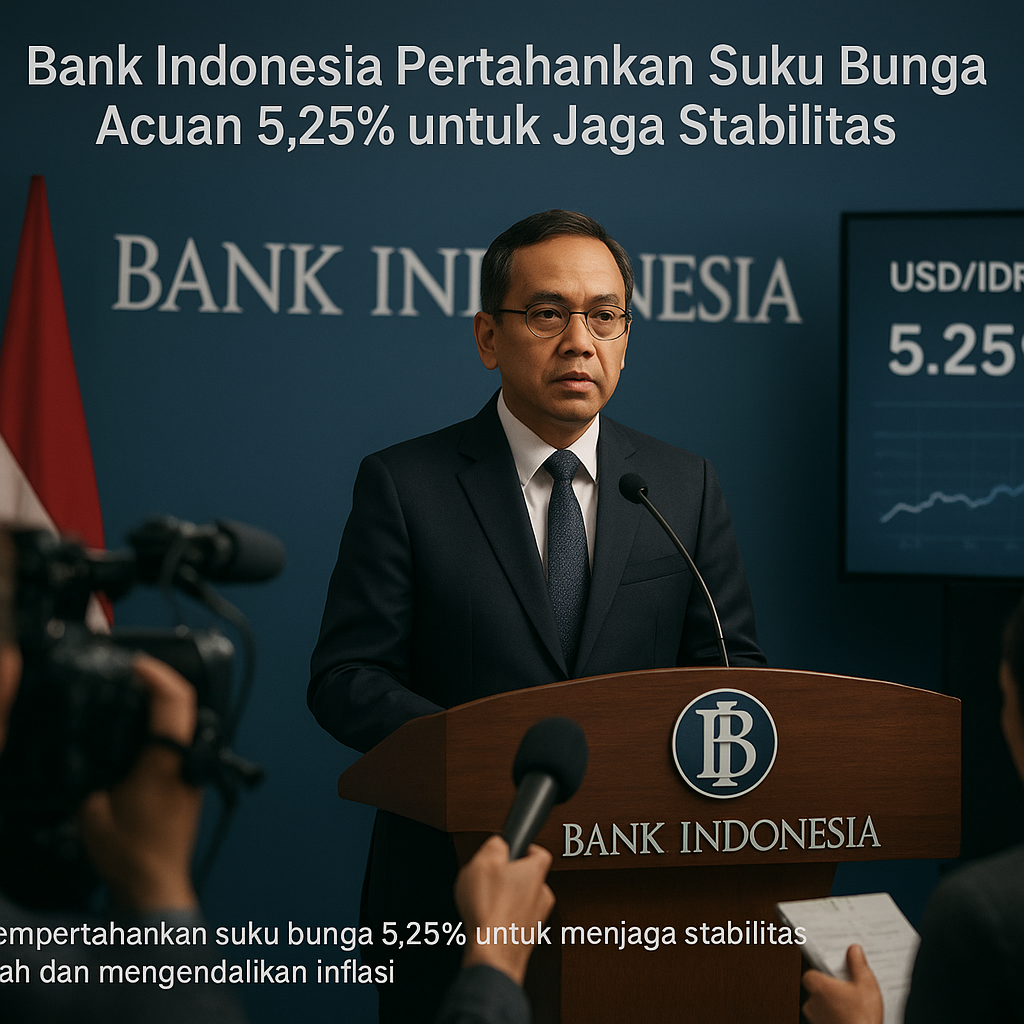 Bank Indonesia Pertahankan Suku Bunga Acuan 5,25% untuk Jaga Stabilitas