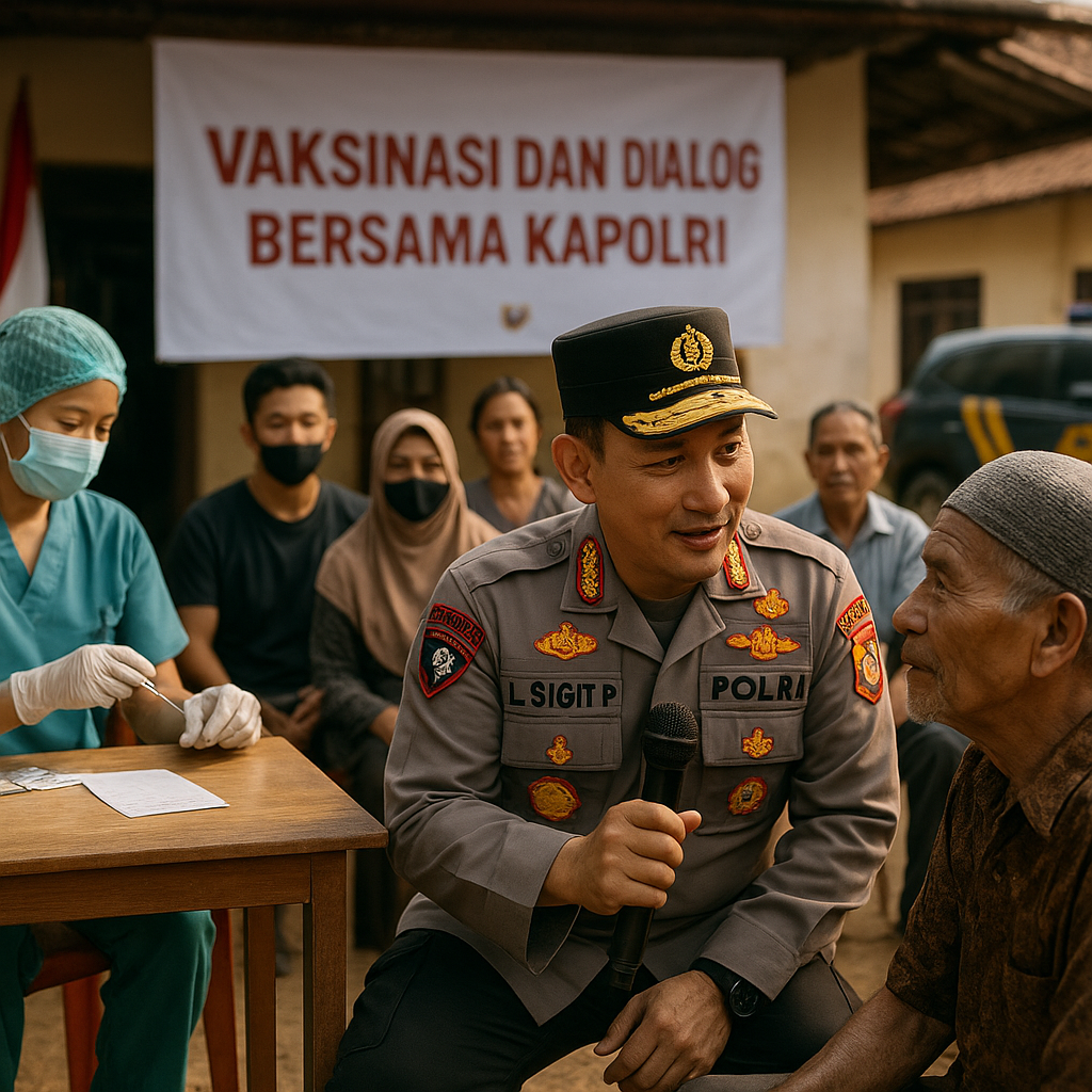 Kapolri Tinjau Pelaksanaan Vaksinasi dan Dialog dengan Masyarakat di Daerah Rawan Konflik