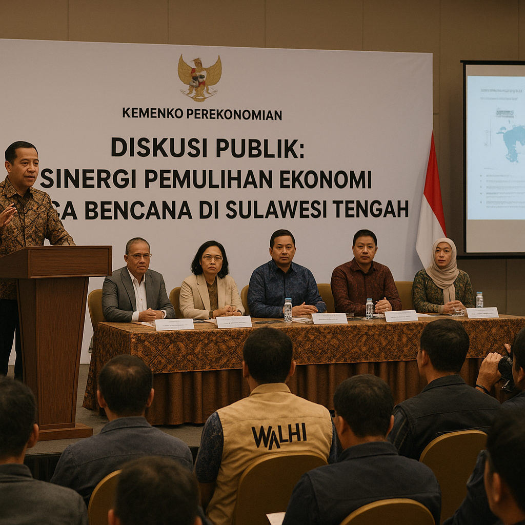 Kemenko Perekonomian Gelar Diskusi Publik untuk Sinergikan Pemulihan Ekonomi Pasca Bencana di Sulawesi Tengah