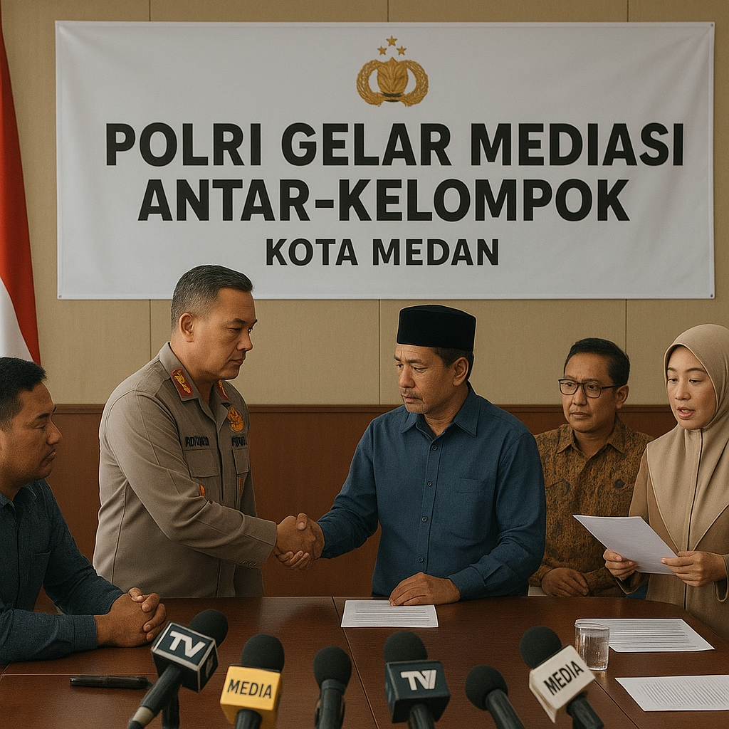 Polri Gelar Mediasi Antar-Kelompok di Medan Usai Insiden Kerusuhan