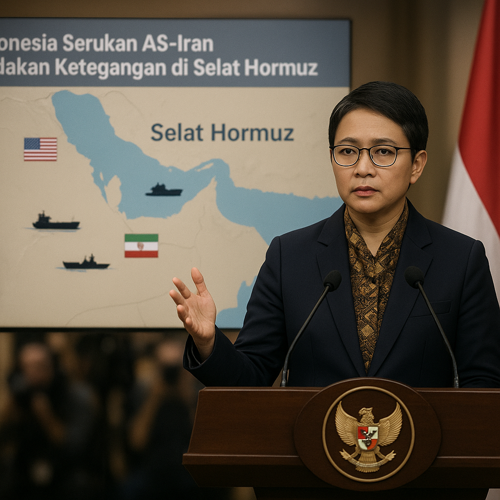 Indonesia Serukan AS-Iran Redakan Ketegangan Baru di Selat Hormuz