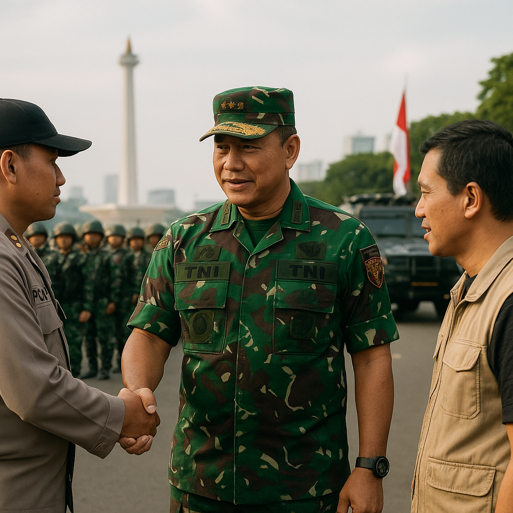 Panglima TNI Tinjau Persiapan Pengamanan di Jakarta, Tekankan Pendekatan Humanis