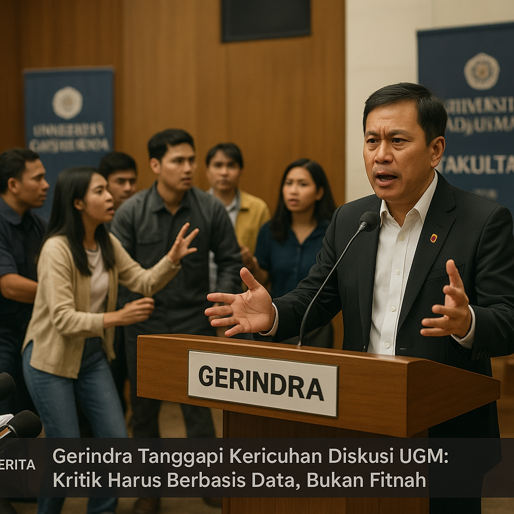 Gerindra Tanggapi Kericuhan Diskusi UGM: Kritik Harus Berbasis Data, Bukan Fitnah