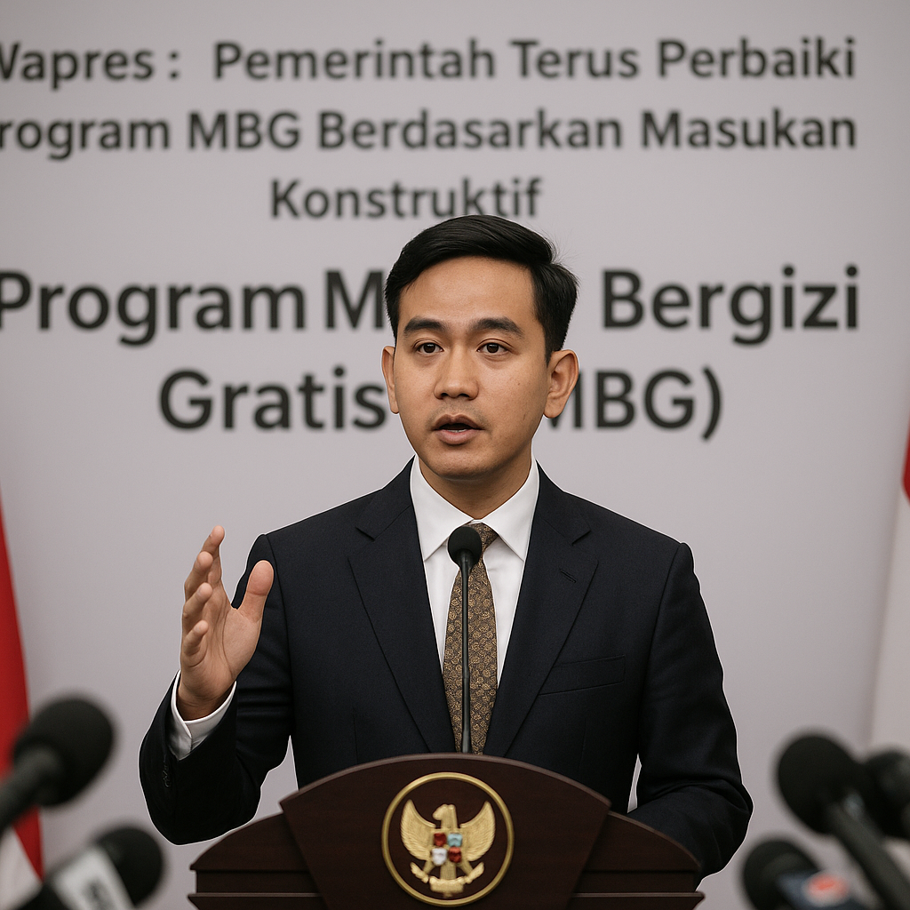 Wapres Gibran: Pemerintah Terus Perbaiki Program MBG Berdasarkan Masukan Konstruktif