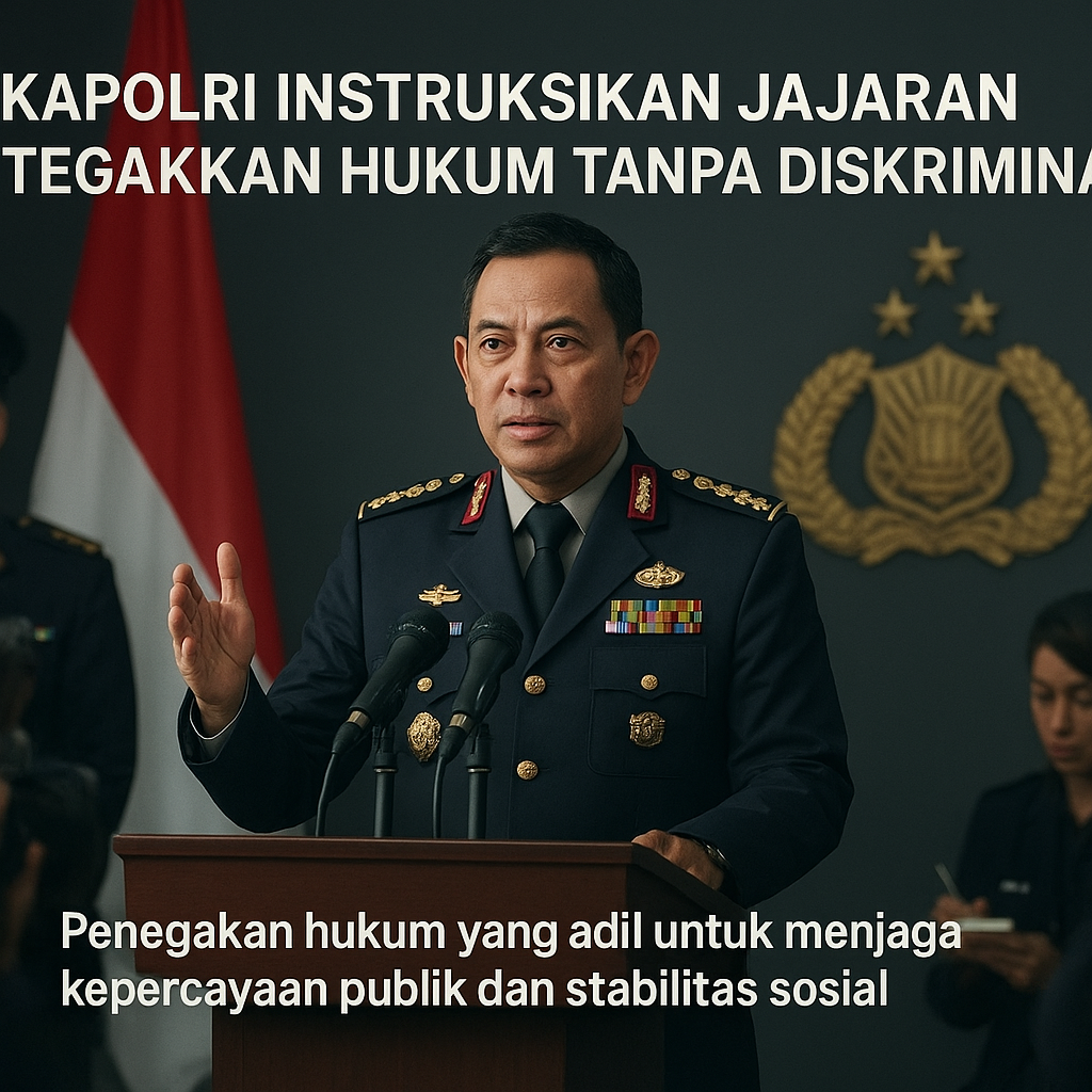 Kapolri Instruksikan Jajaran Tegakkan Hukum Tanpa Diskriminasi