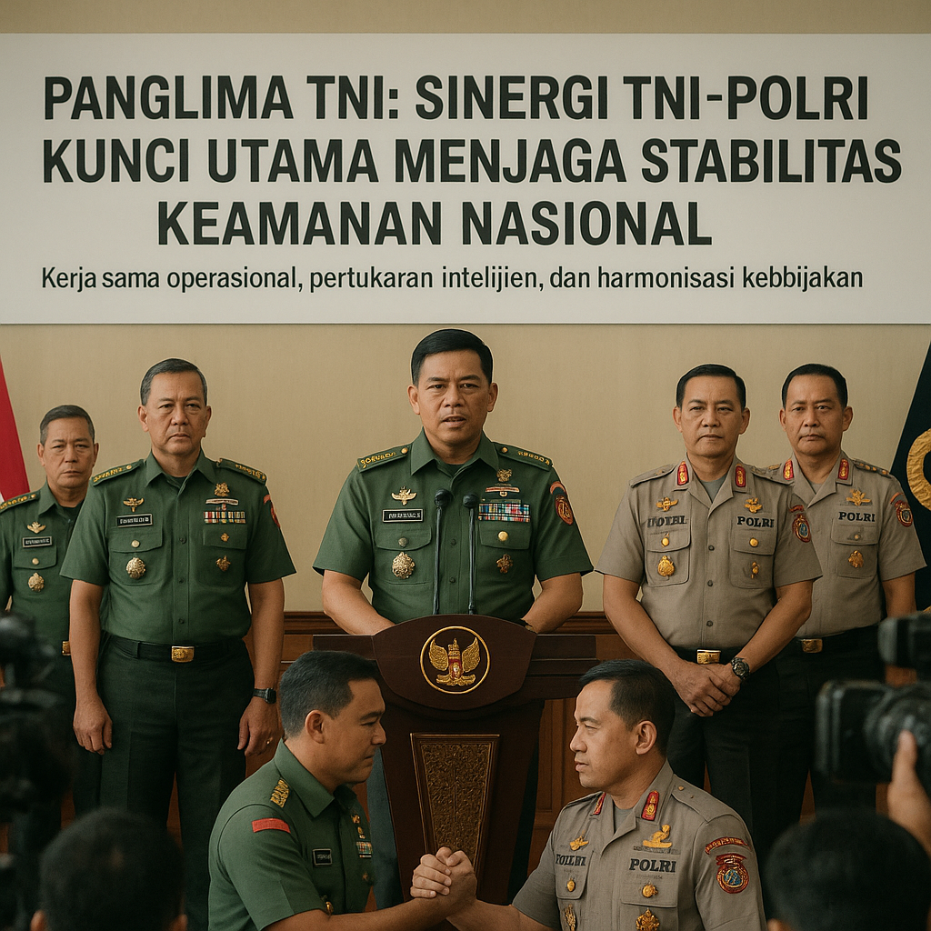 Panglima TNI: Sinergi TNI-Polri Kunci Utama Menjaga Stabilitas Keamanan Nasional