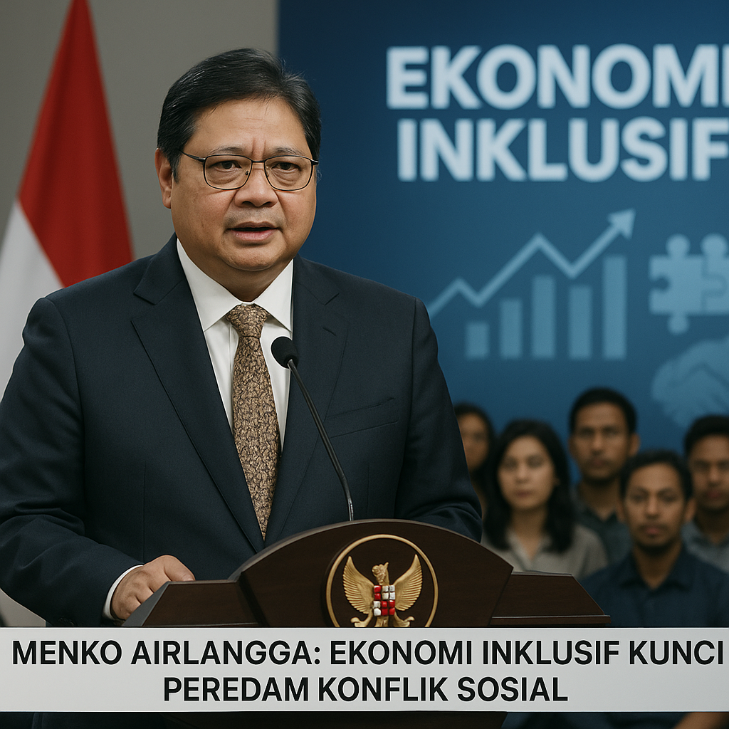 Menko Airlangga: Ekonomi Inklusif Kunci Peredam Konflik Sosial