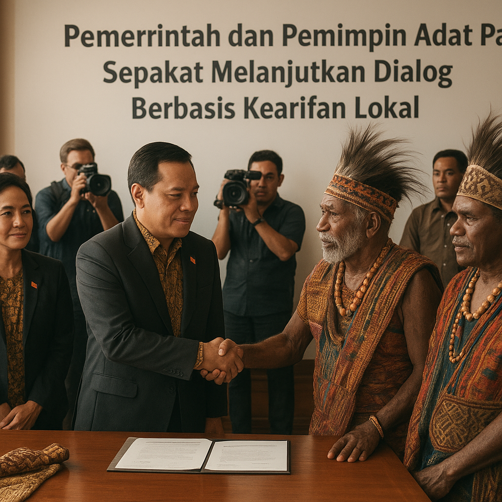 Pemerintah dan Pemimpin Adat Papua Sepakat Melanjutkan Dialog Berbasis Kearifan Lokal