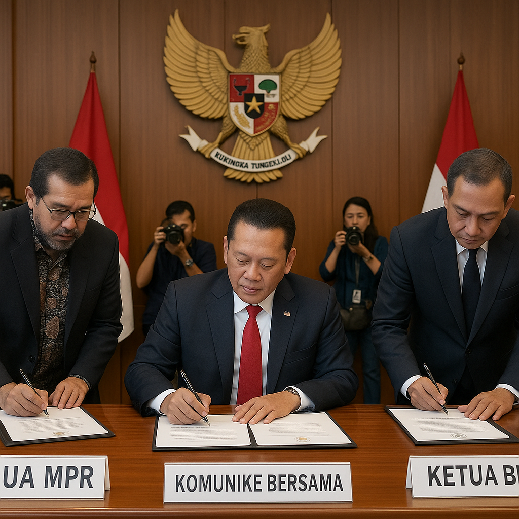 Ketua MPR Inisiasi Komunike Bersama untuk Memperkuat Sinergi Tiga Pilar Negara