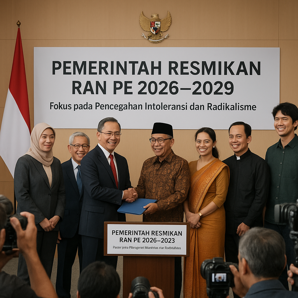Pemerintah Resmikan RAN PE 2026–2029, Fokus pada Pencegahan Intoleransi dan Radikalisme