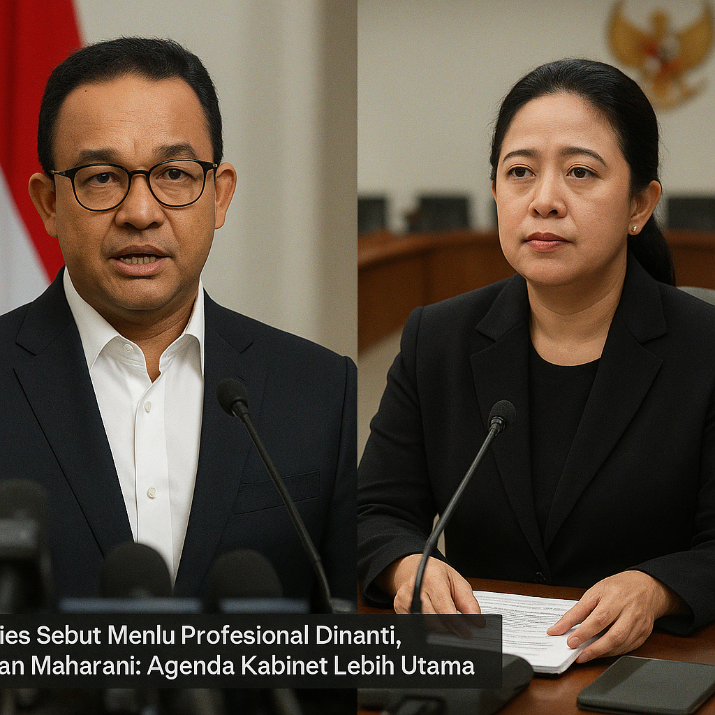 Anies Sebut Menlu Profesional Dinanti, Puan Maharani: Agenda Kabinet Lebih Utama