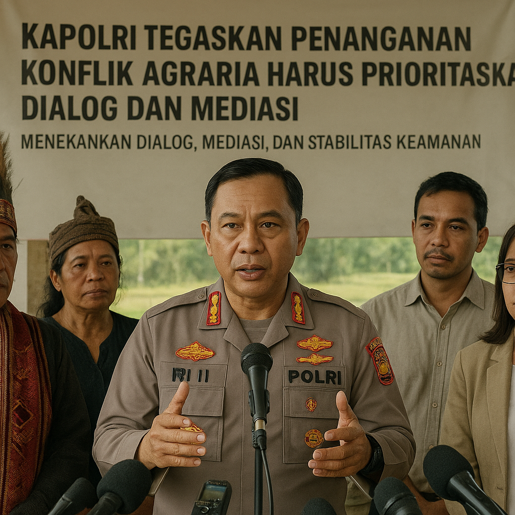 Kapolri Tegaskan Penanganan Konflik Agraria Harus Prioritaskan Dialog dan Mediasi