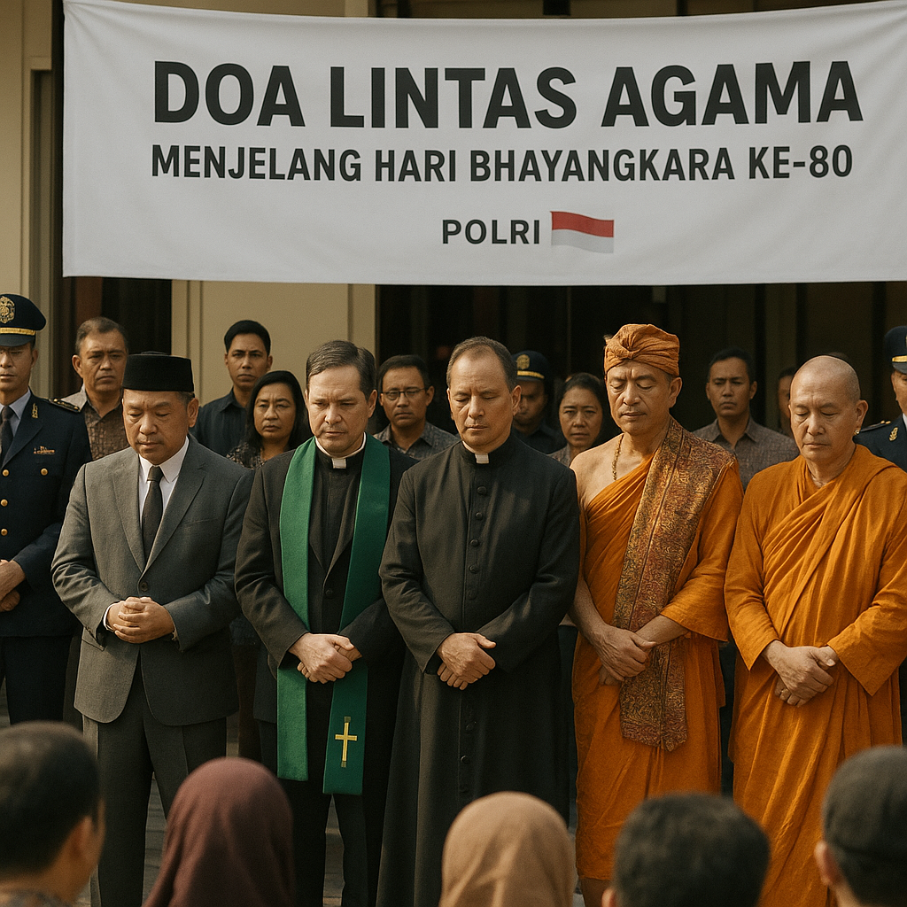 Polri Gelar Doa Lintas Agama jelang Hari Bhayangkara ke-80, Perkuat Kebersamaan