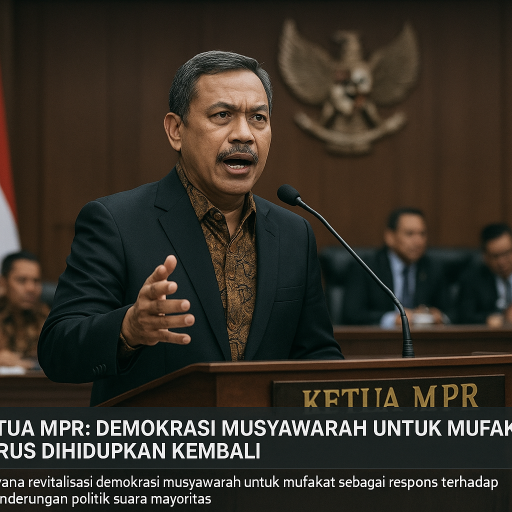 Ketua MPR: Demokrasi Musyawarah untuk Mufakat Harus Dihidupkan Kembali