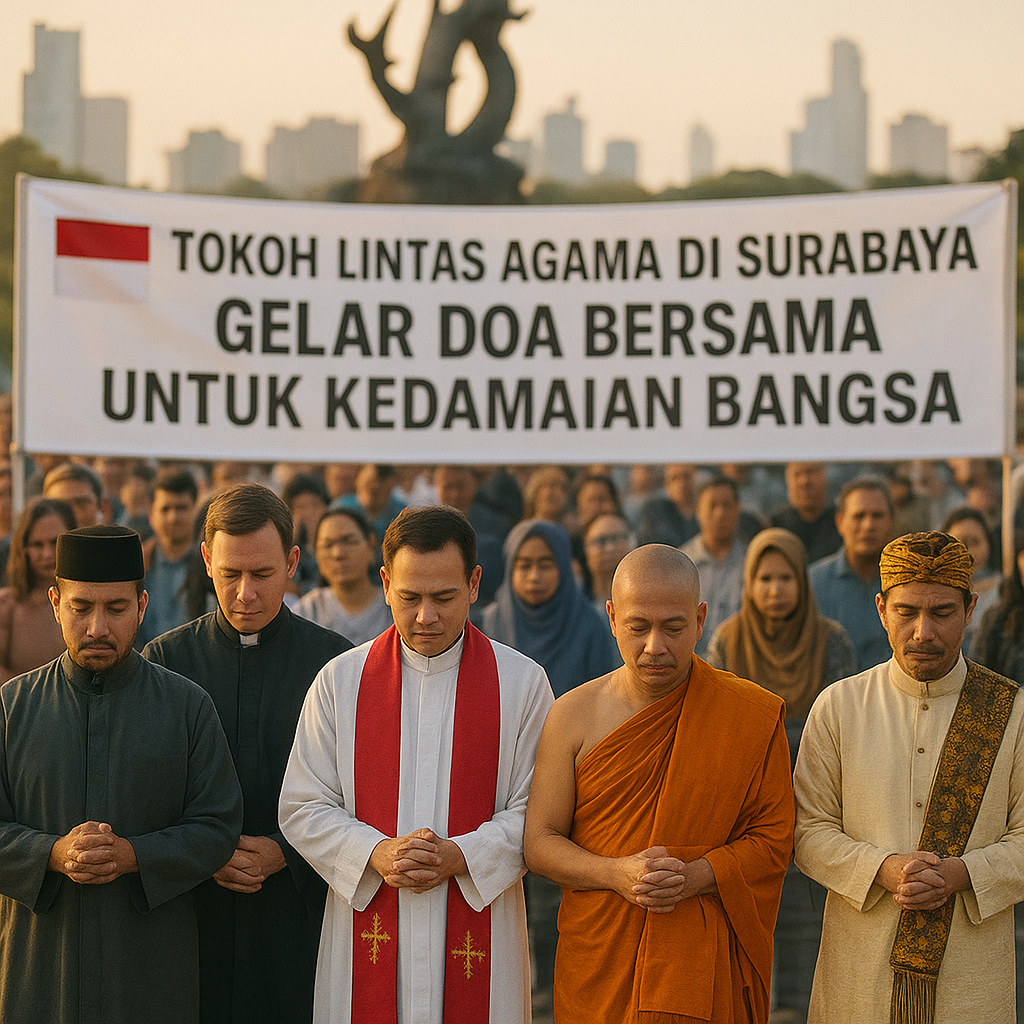 Tokoh Lintas Agama di Surabaya Gelar Doa Bersama untuk Kedamaian Bangsa