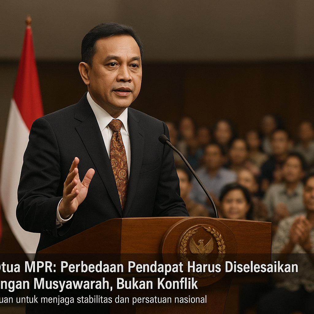 Ketua MPR: Perbedaan Pendapat Harus Diselesaikan dengan Musyawarah, Bukan Konflik