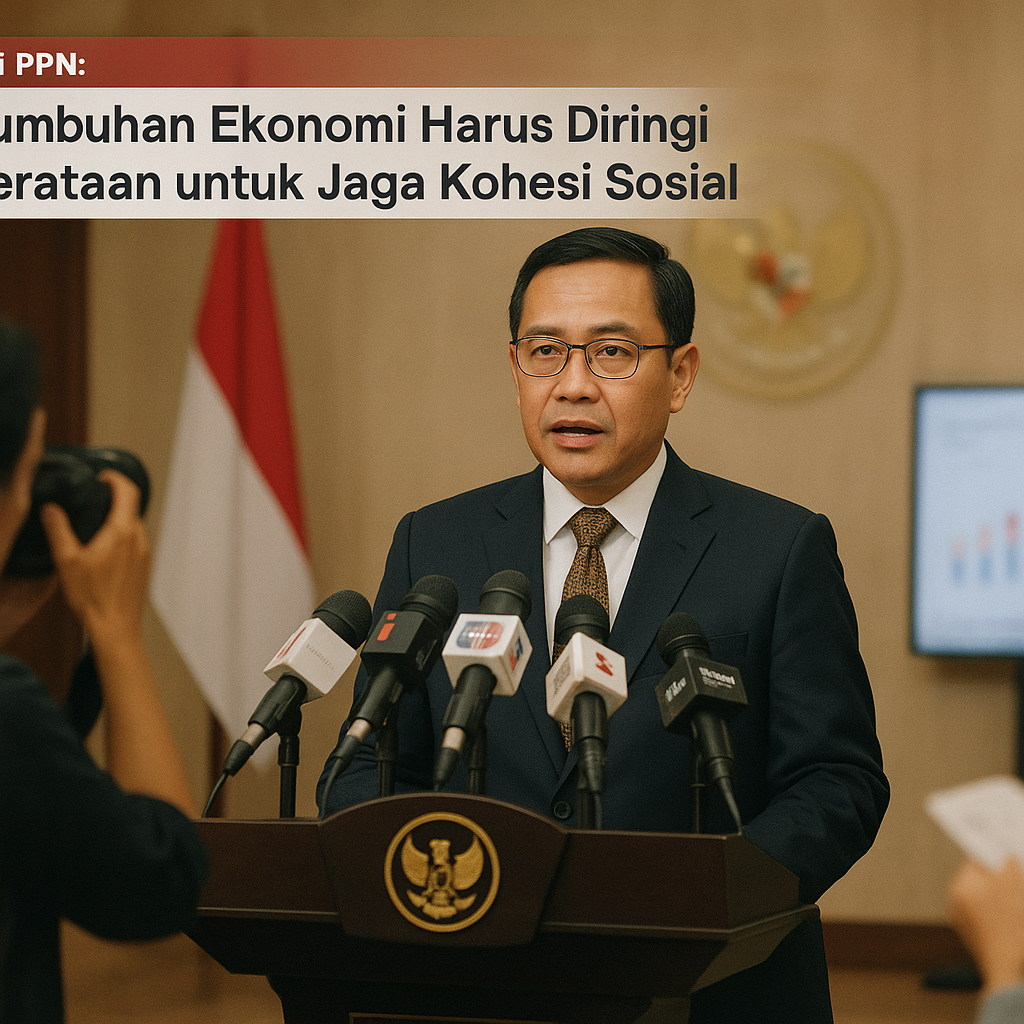 Menteri PPN: Pertumbuhan Ekonomi Harus Diringi Pemerataan untuk Jaga Kohesi Sosial